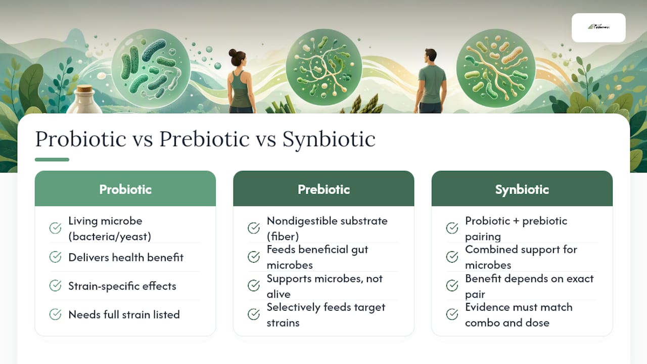 Comparison of probiotics prebiotics and synbiotics