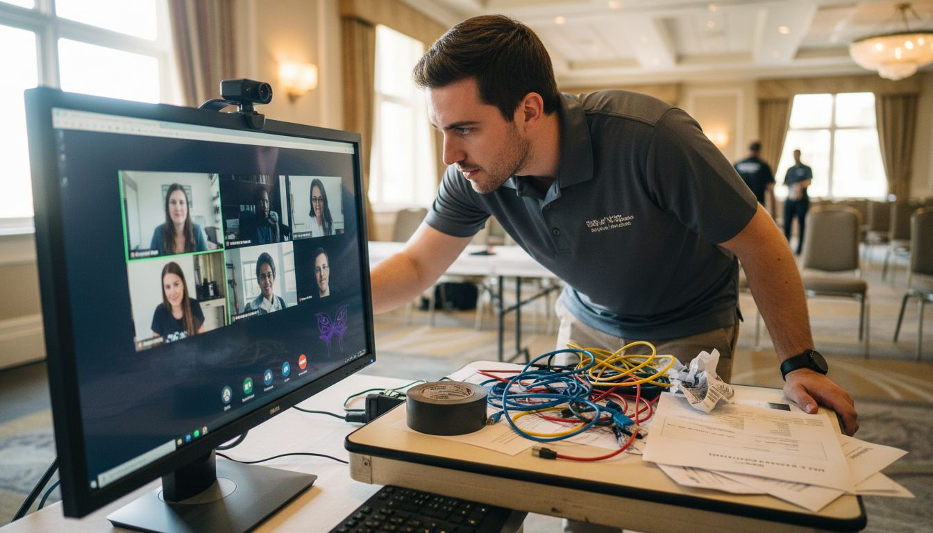 Hybrid esports event with in-person and online setup