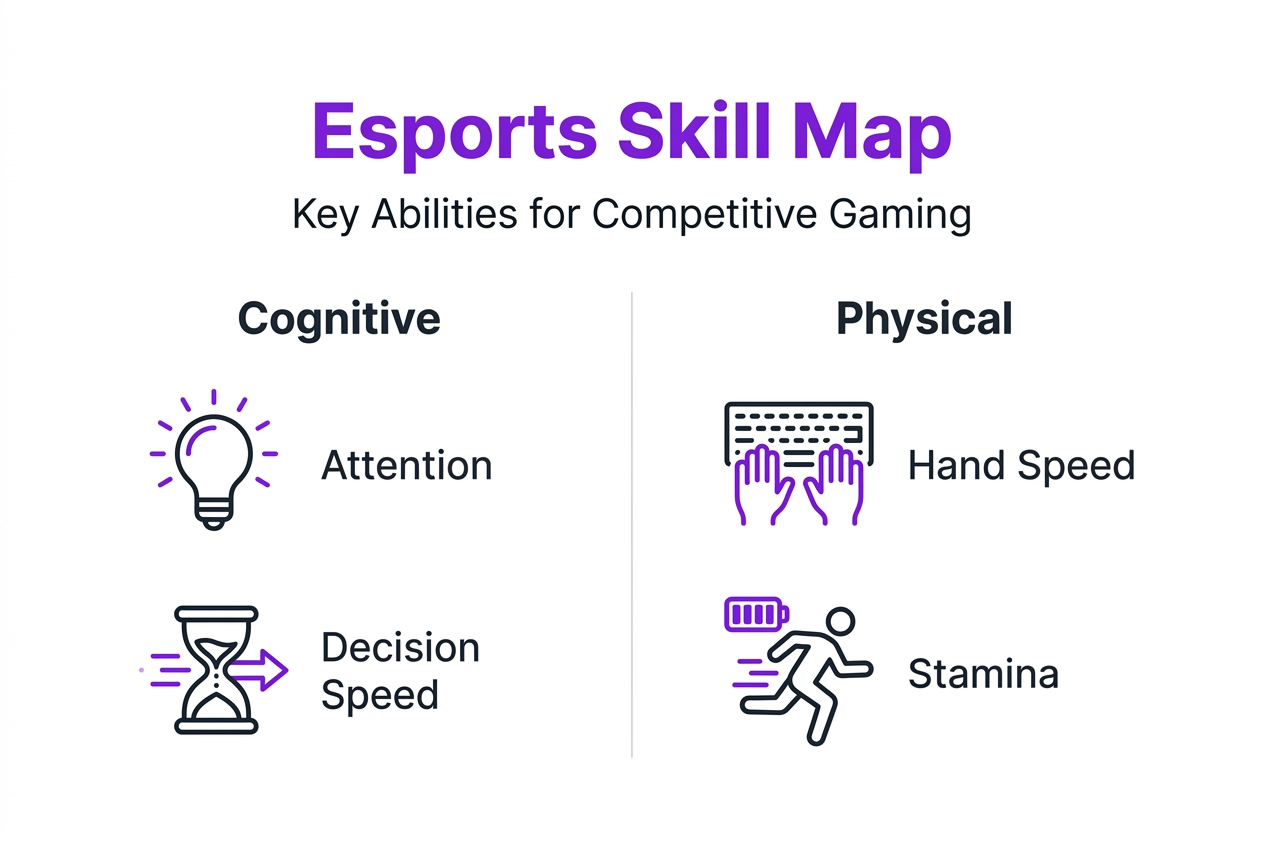 Infographic core skills for competitive gaming