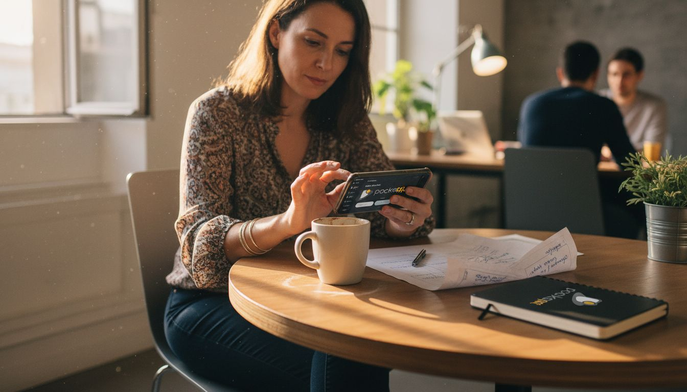 User testing mobile app in UK workspace