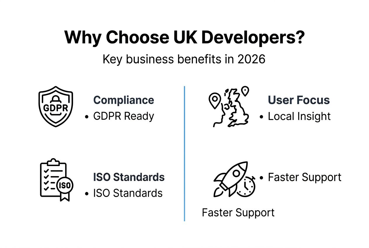 Infographic on UK app developer key benefits
