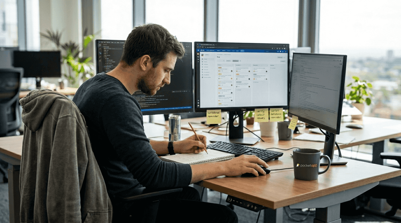 Developer reviewing app edge case issues