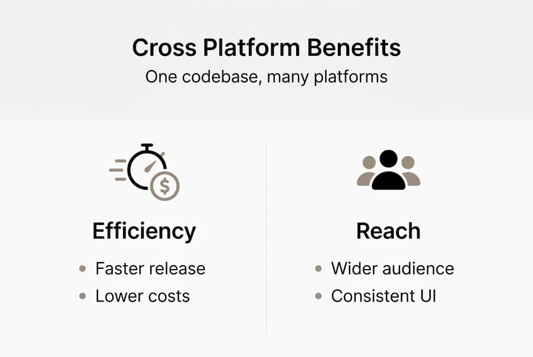 Infographic summarizes cross platform development advantages