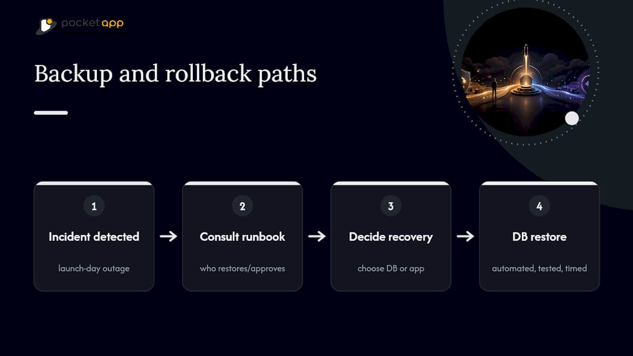App database recovery and binary rollback paths