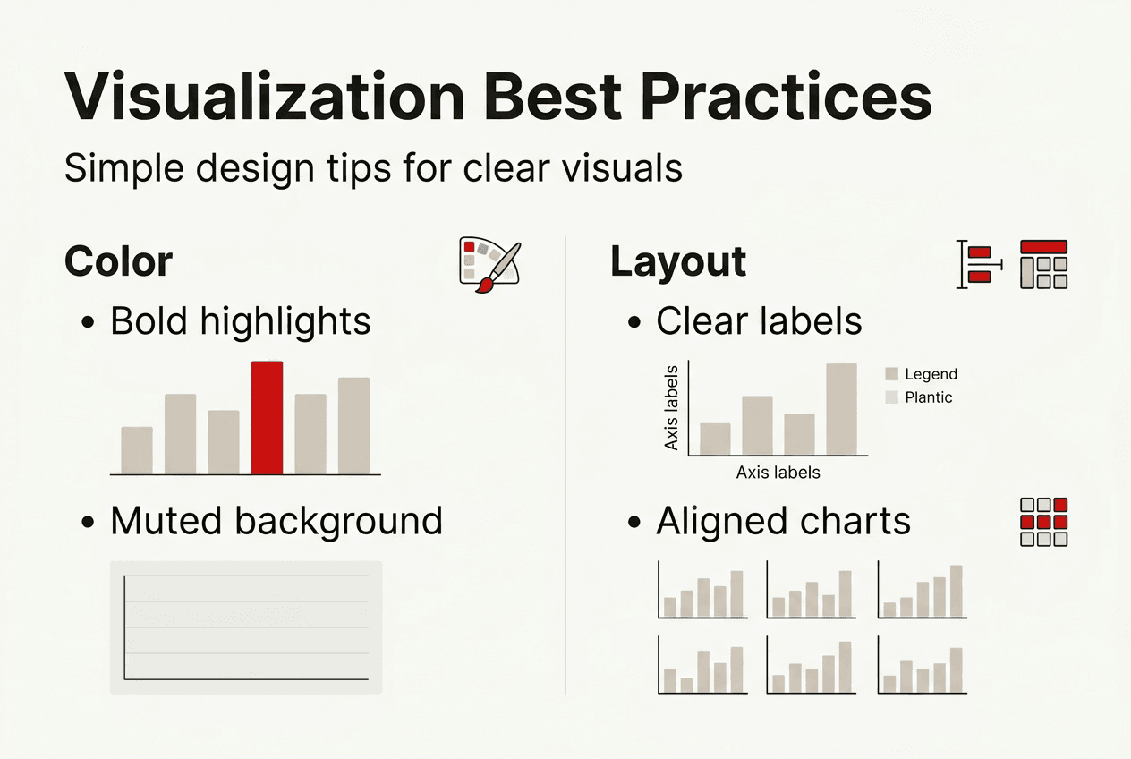 Infographic on best design practices for visualizations
