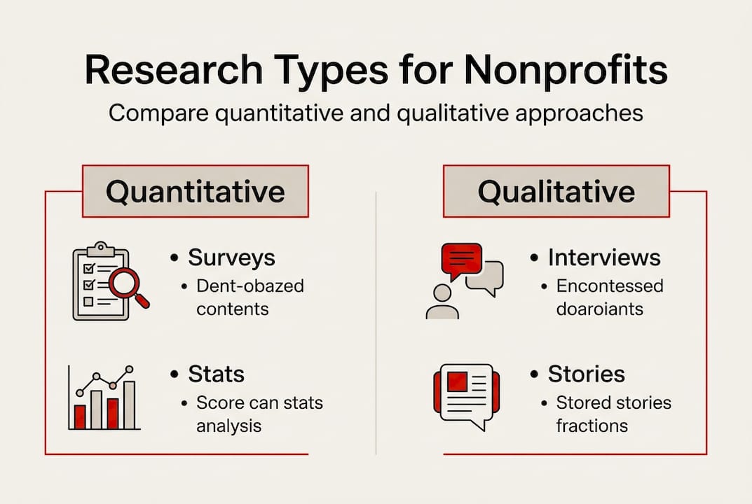 Infographic comparing nonprofit research types