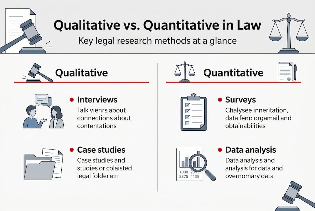 Infographic comparing research methods in law
