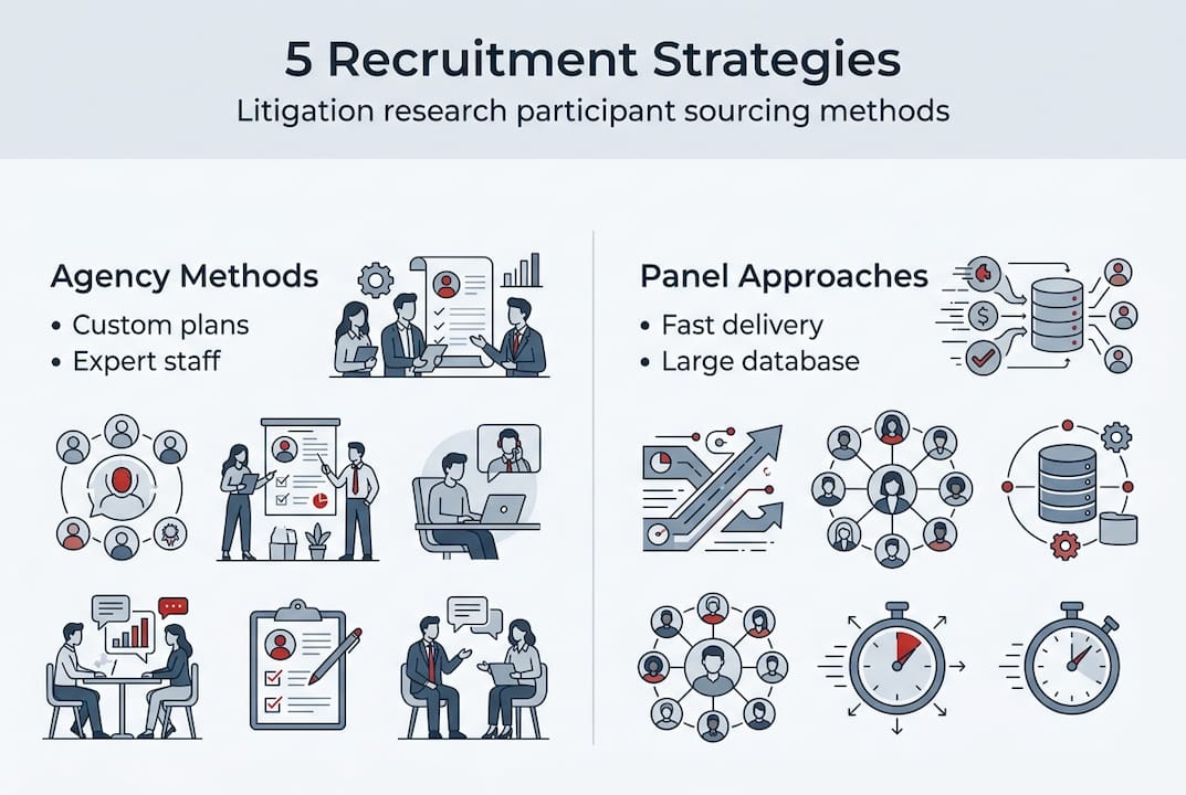 Infographic showing five recruitment strategies