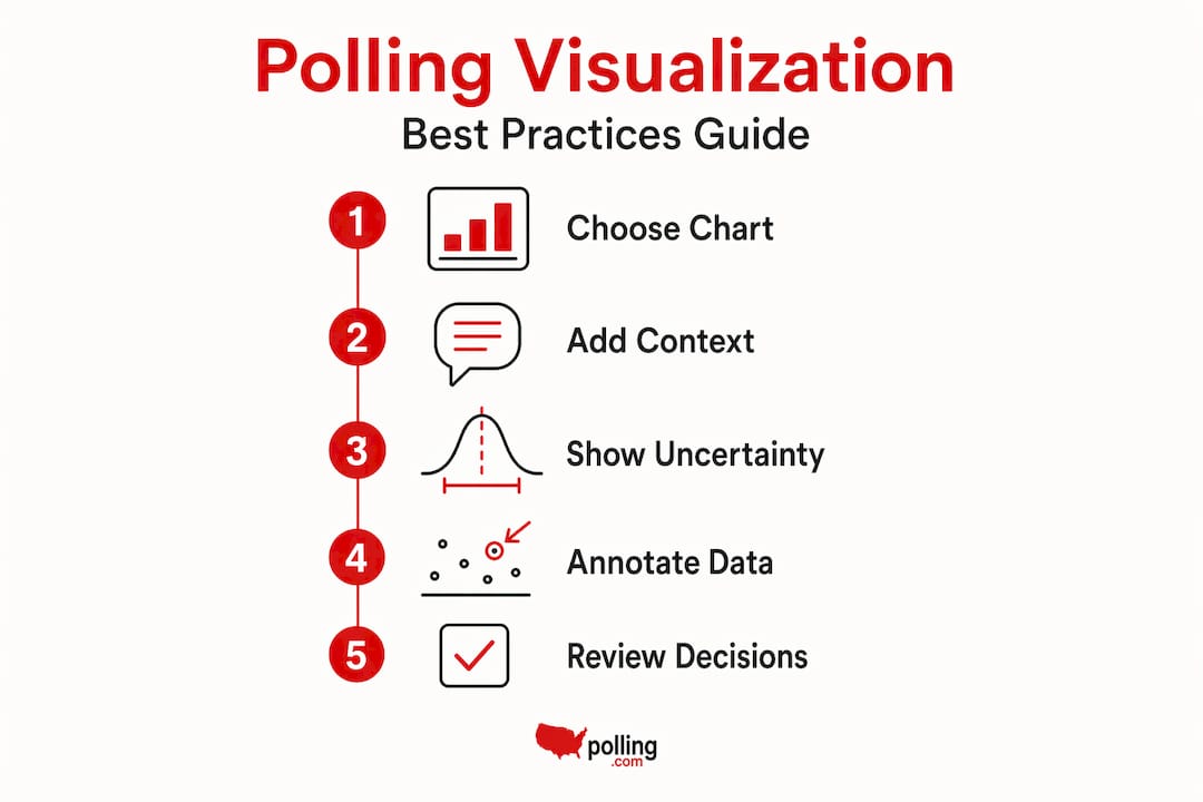 Infographic showing polling visualization best practices steps