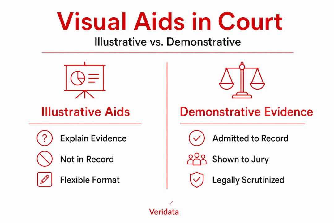 Comparison of illustrative aids and demonstrative evidence