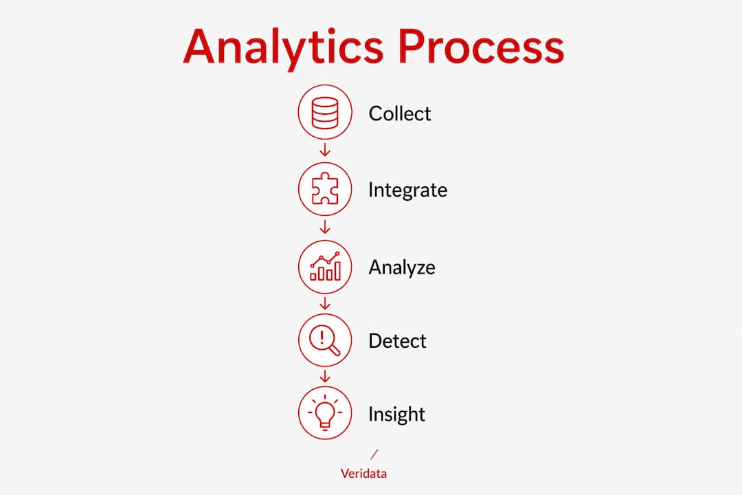 Infographic illustrating consumer data analytics process