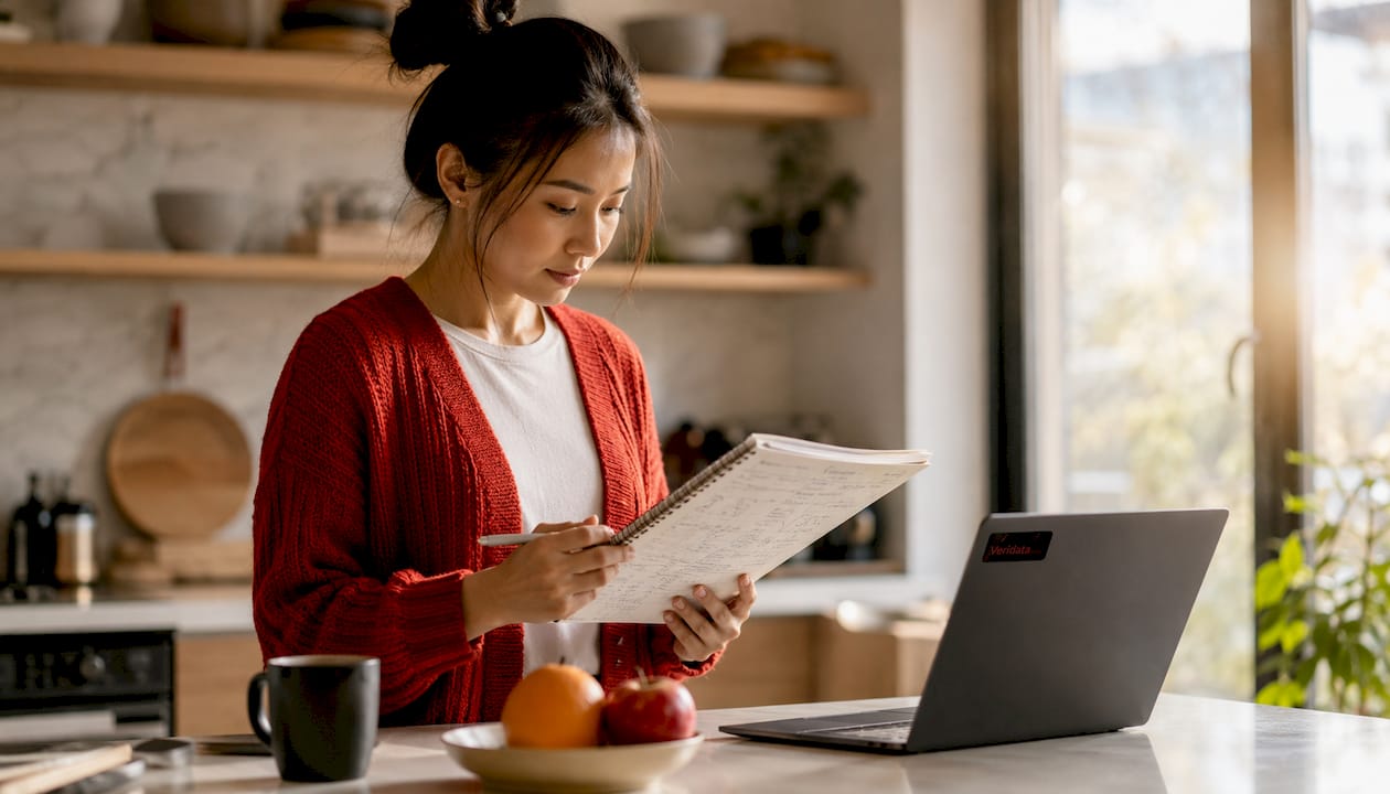 Analyst reviewing mobile survey data on tablet
