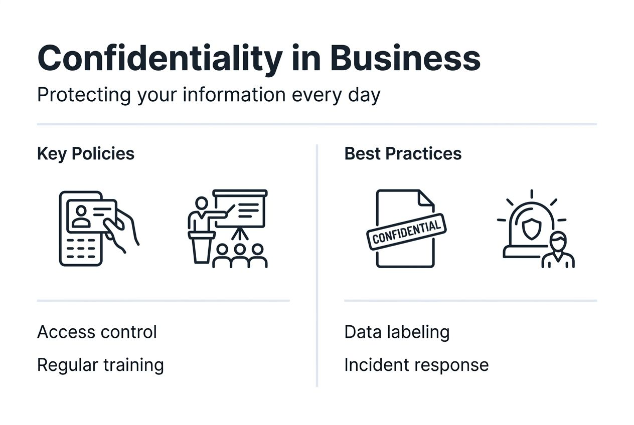 Infographic of key business confidentiality practices