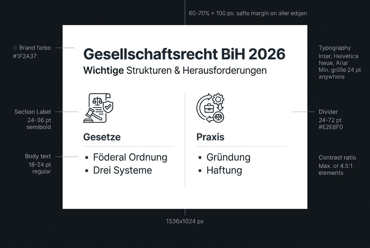 Gesellschaftsrecht in Bosnien – Ein Überblick als Infografik
