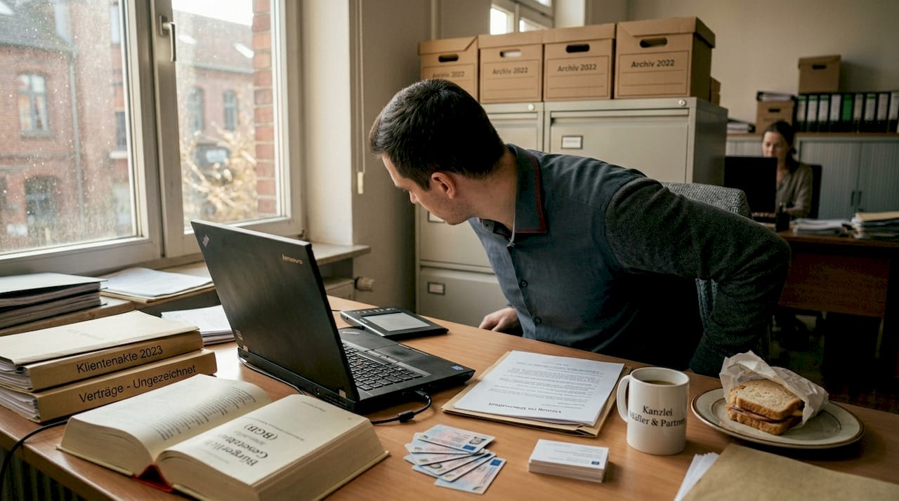 Ein Mitarbeiter unterschreibt einen internationalen Vertrag bequem und sicher per digitaler Signatur.