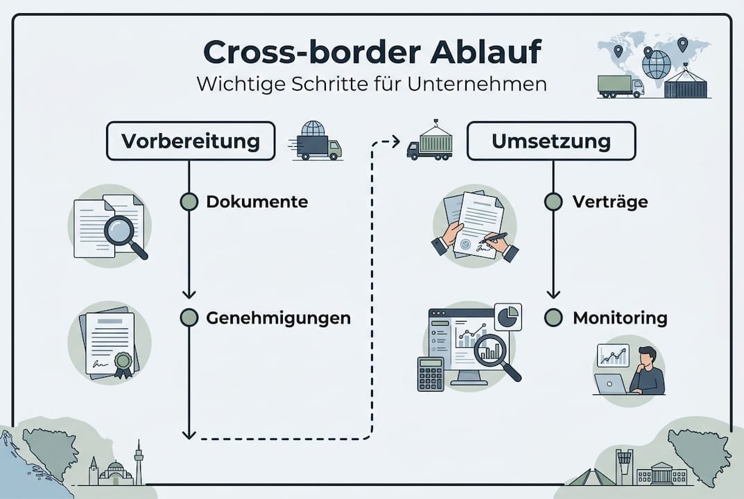 Infografik: So läuft der grenzüberschreitende Handel mit Bosnien ab