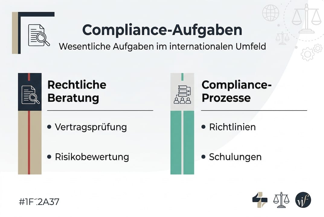 Infografik: Die wichtigsten Compliance-Aufgaben für internationale Juristen