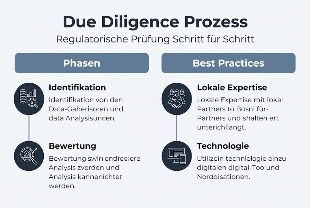 Übersicht zum Ablauf der regulatorischen Due-Diligence-Prüfung