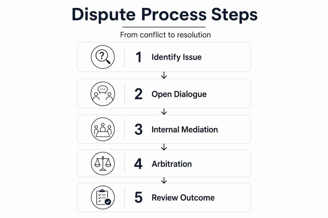Infographic shows dispute process step-by-step