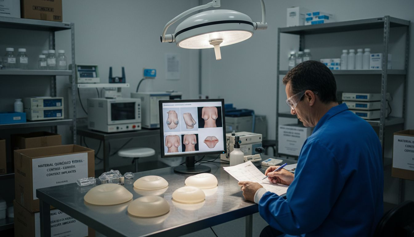 Especialista evaluando las diferentes opciones de prótesis mamarias