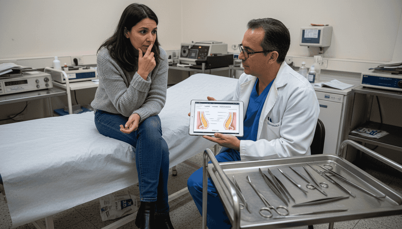 Un paciente acude a consulta con su médico para informarse sobre la rinoplastia cerrada.