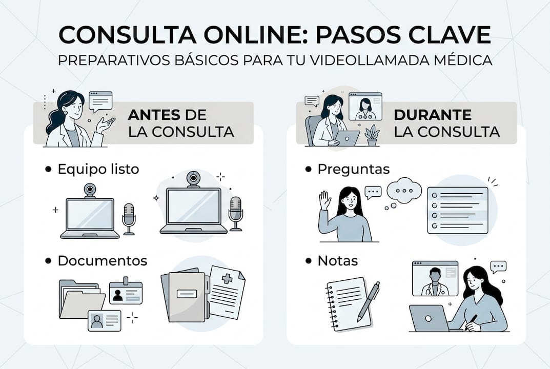 Guía visual: pasos esenciales para tu consulta estética online