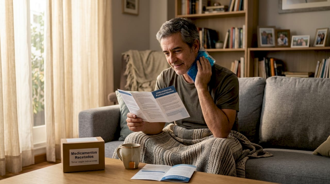 Cuidados en casa después de una cirugía de rejuvenecimiento del cuello