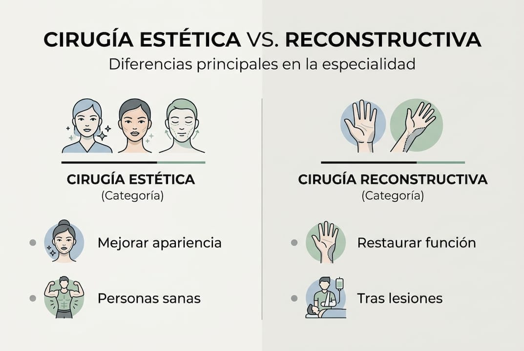 Infografía: ¿En qué se diferencian la cirugía estética y la cirugía reconstructiva?