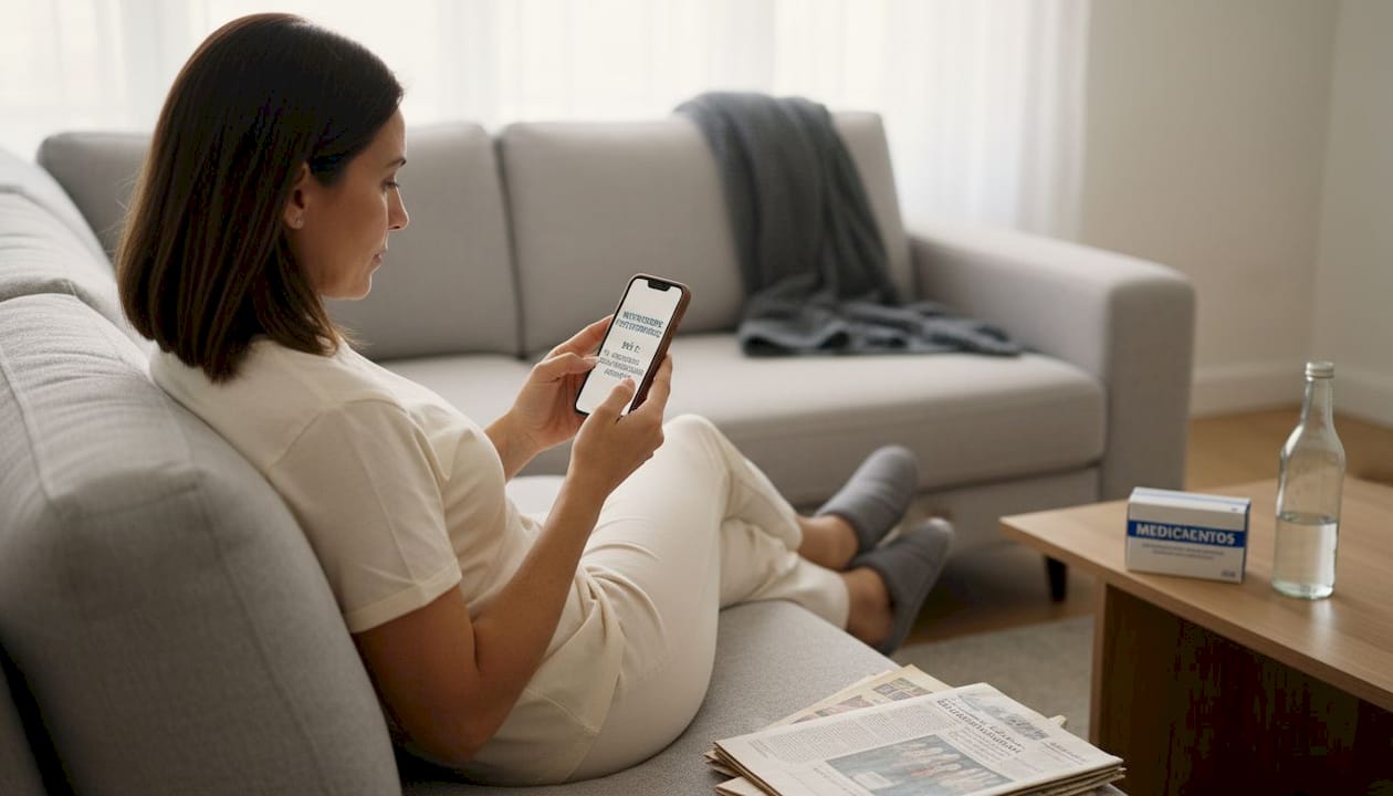 Paciente siguiendo las indicaciones para su recuperación tras la cirugía