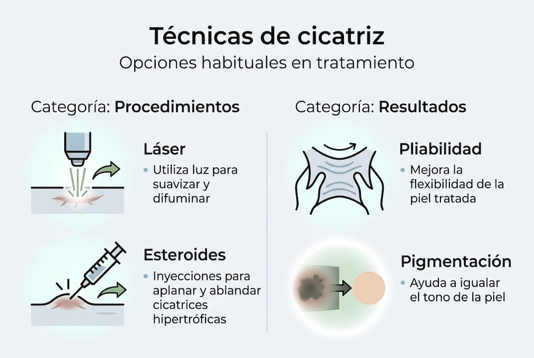Guía visual sobre técnicas y resultados en la cirugía de cicatrices
