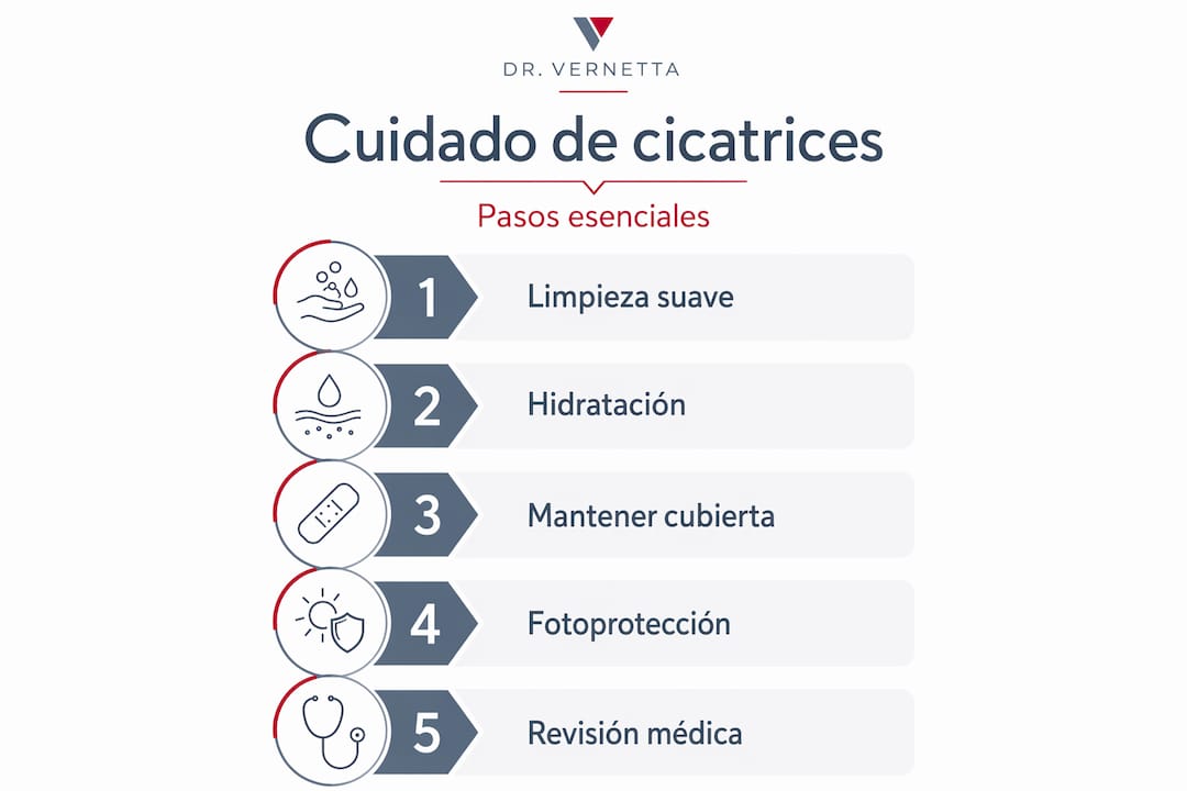 Guía visual para el cuidado adecuado de las cicatrices