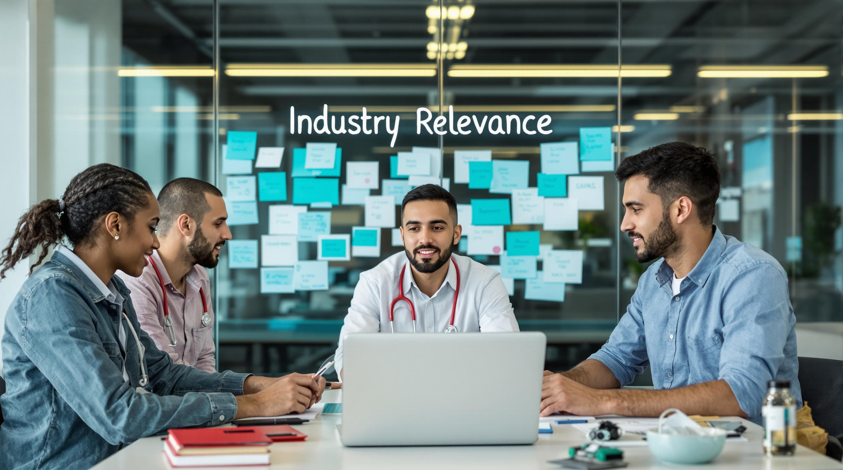 Different industry professionals collaborate on 'Industry Relevance' strategy
