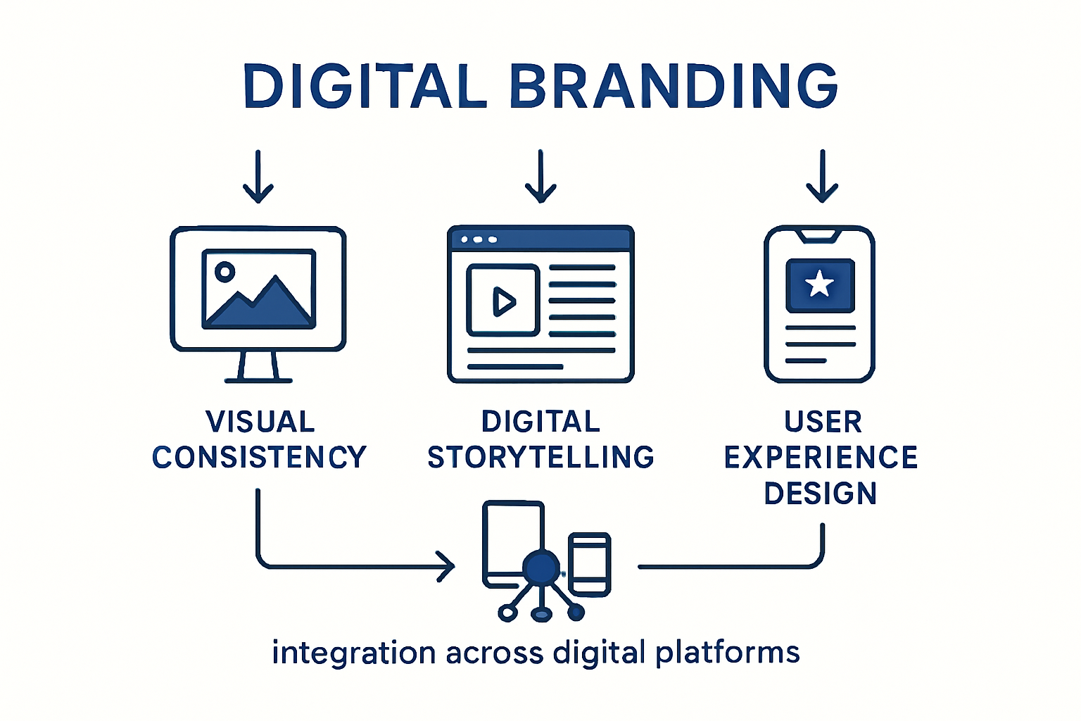 Visual guide to core digital branding elements