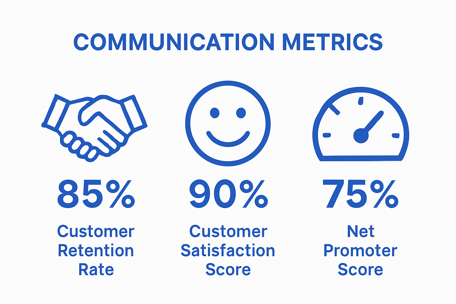 Infographic comparing customer retention, satisfaction and NPS metrics