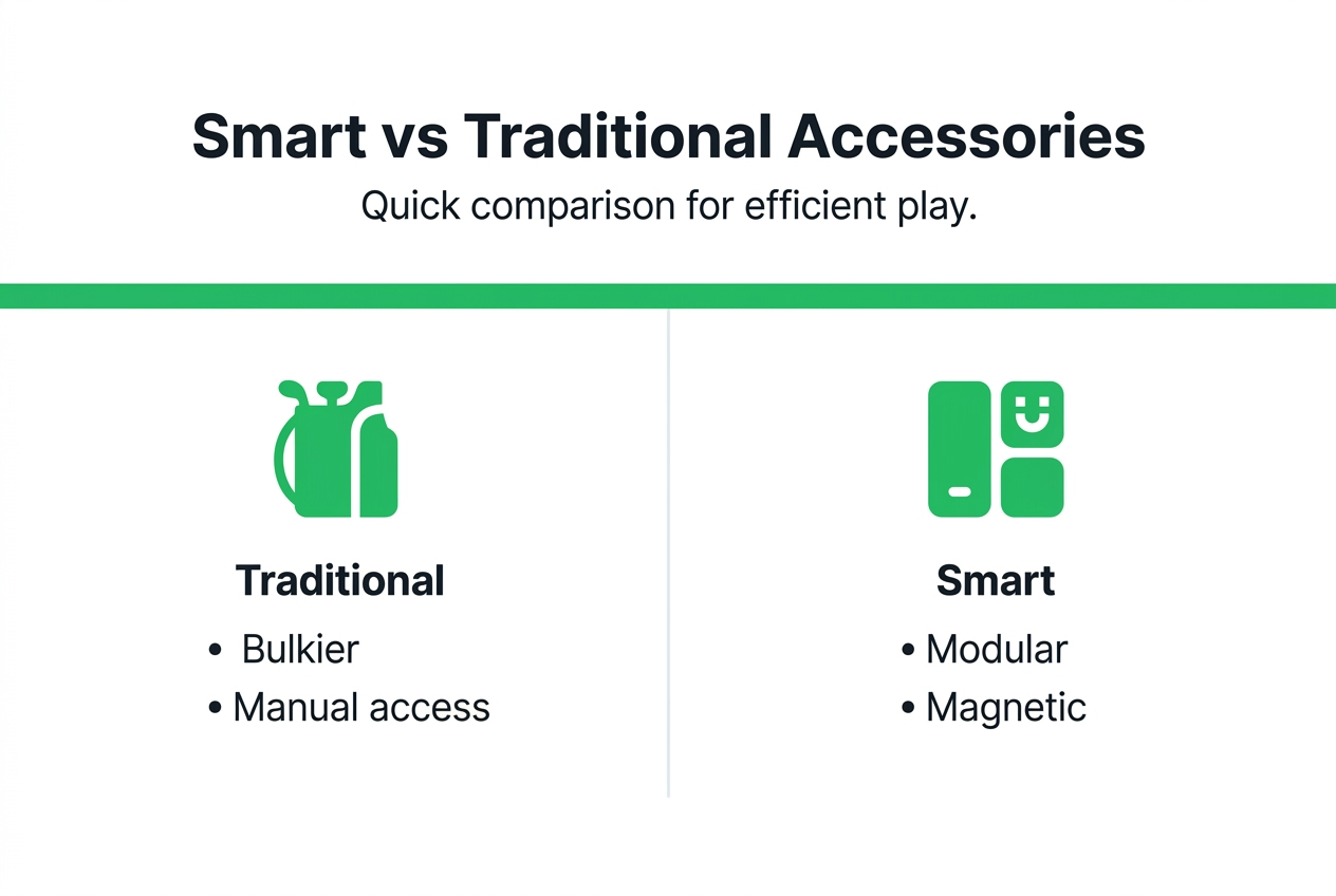 Infographic comparing smart vs traditional accessories