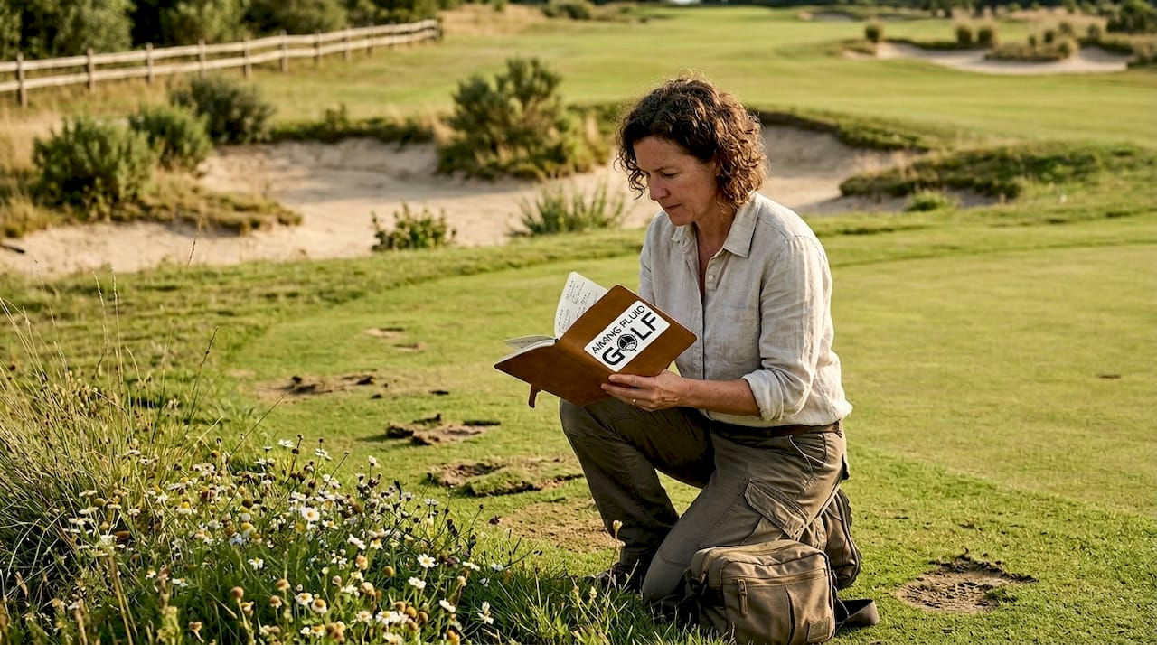 Designer studies natural golf course terrain