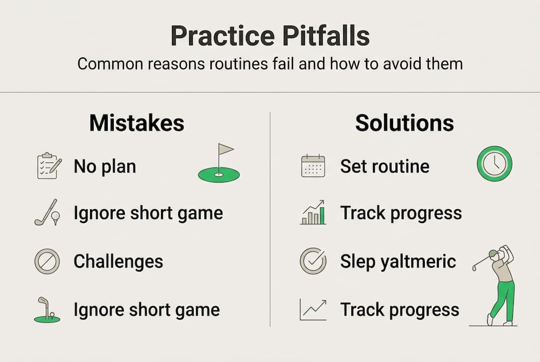Infographic on why golf routines fail