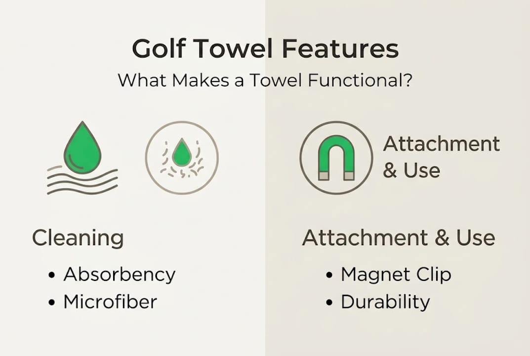 Infographic comparing functional towel features