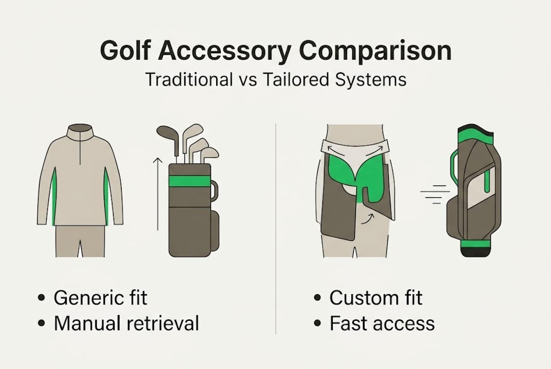 Infographic comparing traditional and tailored accessories