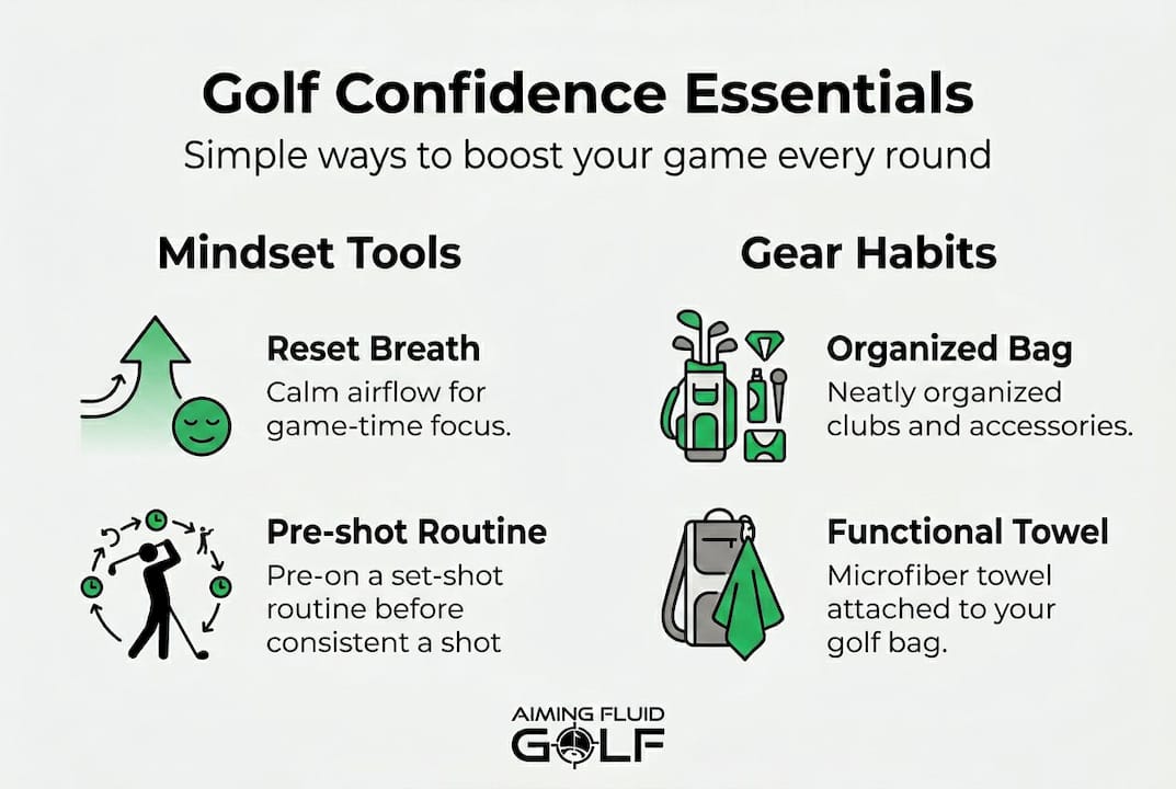 Infographic golf confidence tools and habits