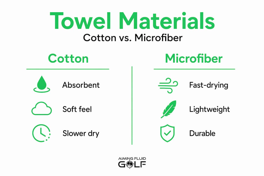 Infographic comparing cotton and microfiber towels