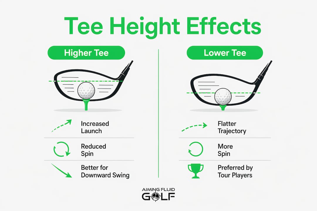 Infographic comparing tee height impacts