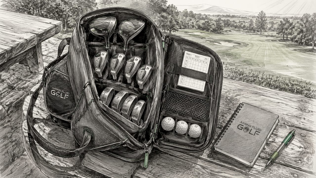 Organized golf bag with accessories