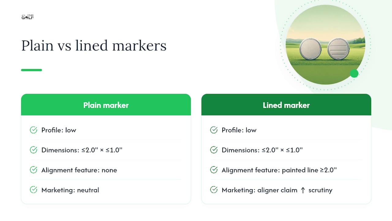 Ball marker size and alignment comparison