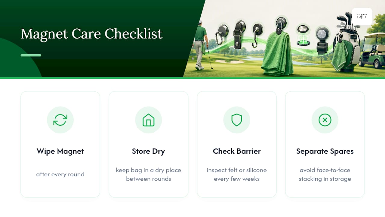 Four-step magnetic mount maintenance checklist