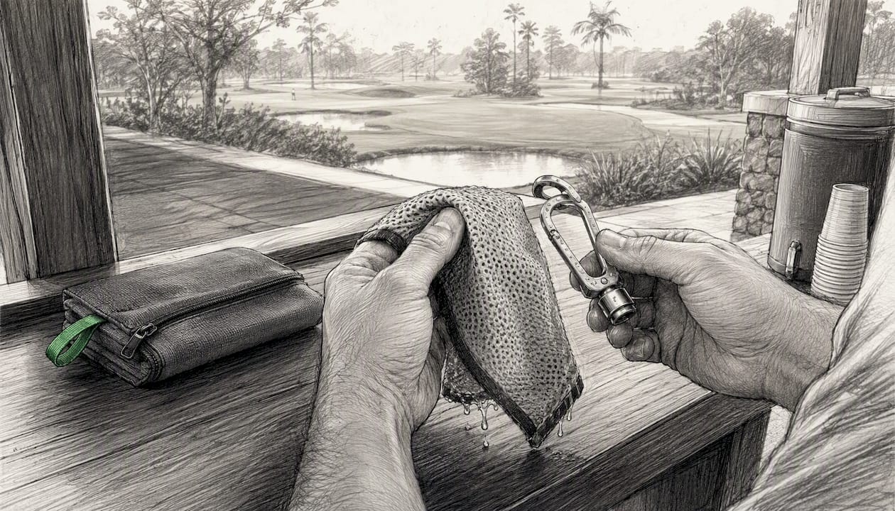 Moisture-ready golf accessories in humid conditions