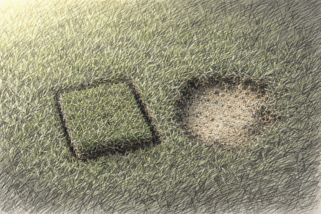 Intact and shattered divot repairs