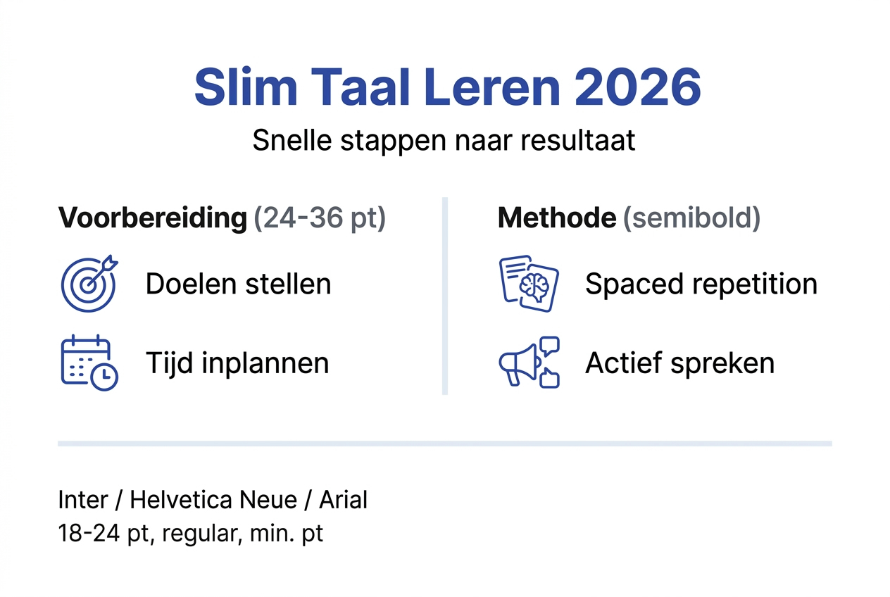 Overzicht: Stappenplan voor effectief taal leren in 2026