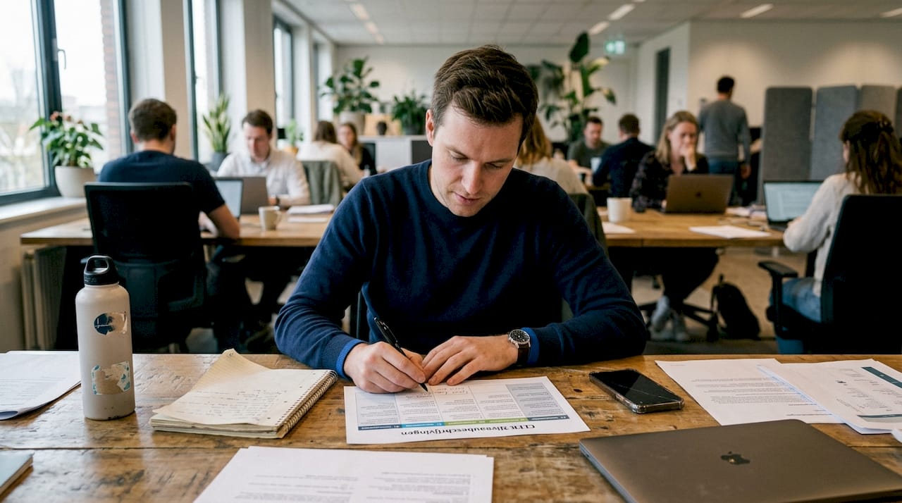Medewerker beoordeelt en vergelijkt CEFR-taalniveaus op de werkvloer
