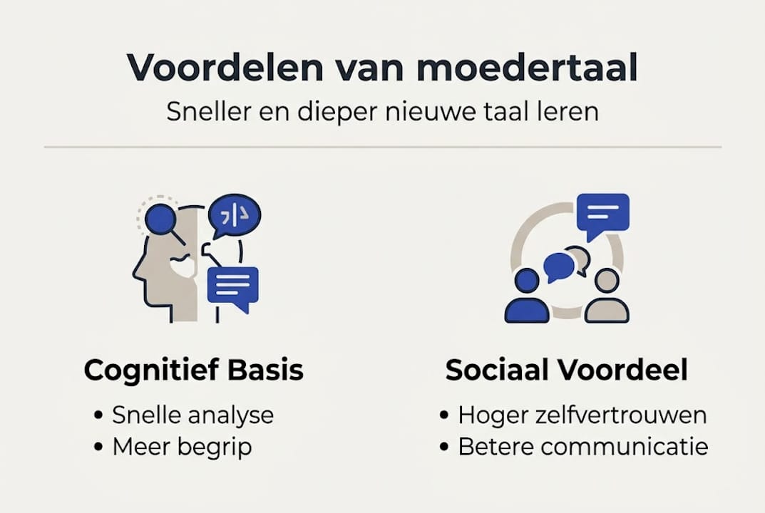 Infographic: Waarom je moedertaal een sterke basis is bij het leren van een nieuwe taal